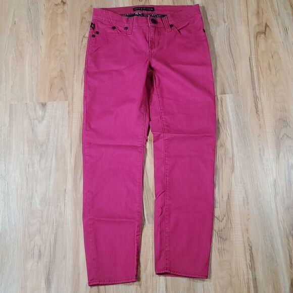 🔹️🔺️Rock & Republic Raspberry Hamburg Jeans Size 4/27 - Picture 3 of 11